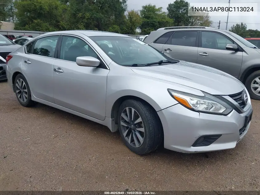 NISSAN ALTIMA 2016, VIN 1N4AL3AP8GC113024