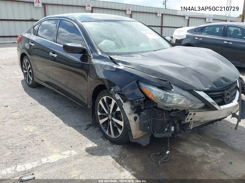 NISSAN ALTIMA 2016, VIN 1N4AL3AP5GC210729