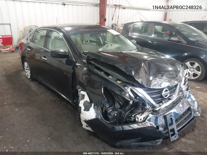 NISSAN ALTIMA 2016, VIN 1N4AL3AP8GC248326