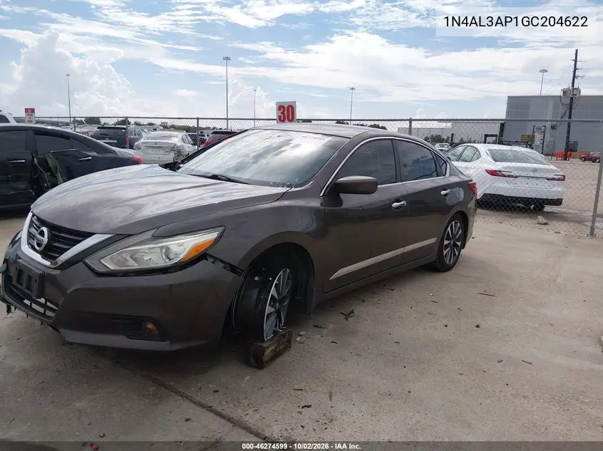2016 NISSAN ALTIMA VIN 1N4AL3AP1GC204622 — фото 2