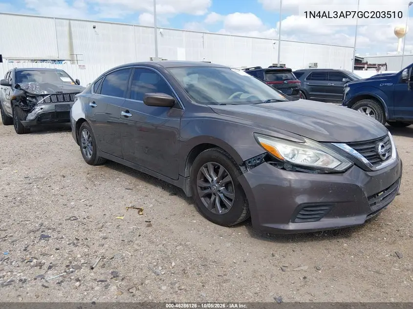 NISSAN ALTIMA 2016, VIN 1N4AL3AP7GC203510