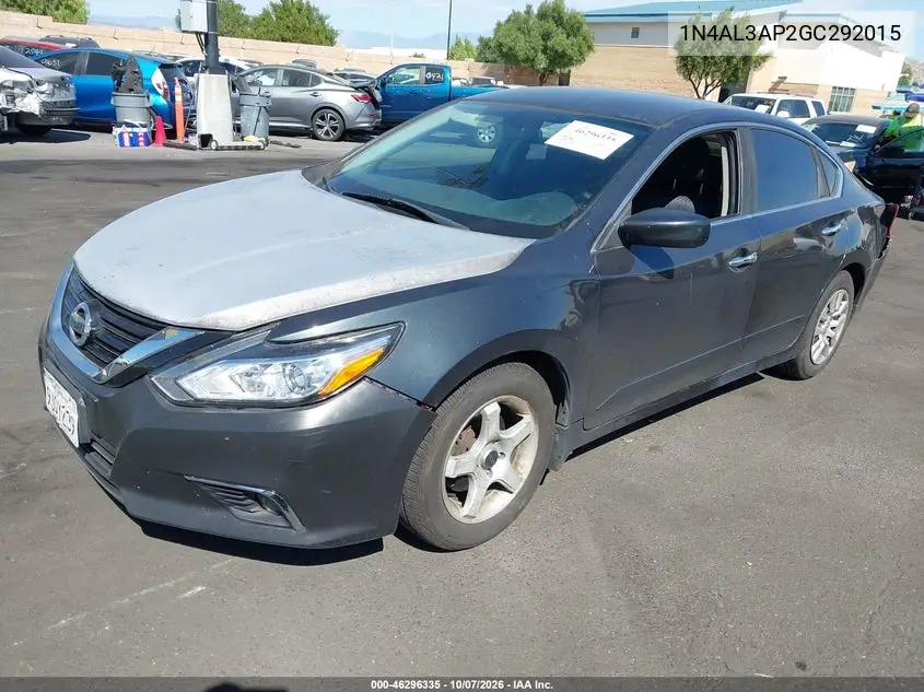 2016 NISSAN ALTIMA VIN 1N4AL3AP2GC292015 — фото 2