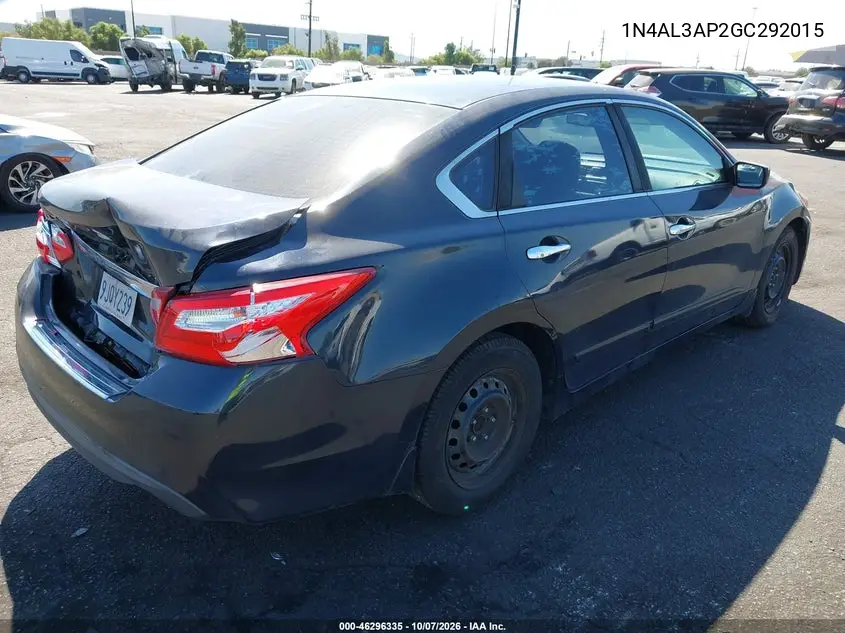 2016 NISSAN ALTIMA VIN 1N4AL3AP2GC292015 — фото 4