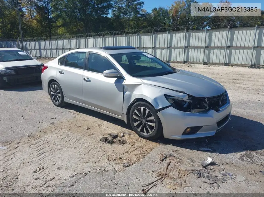 NISSAN ALTIMA 2016, VIN 1N4AL3AP3GC213385