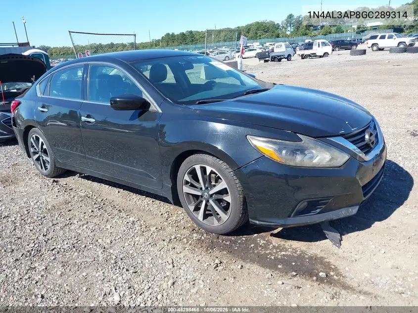NISSAN ALTIMA 2016, VIN 1N4AL3AP8GC289314