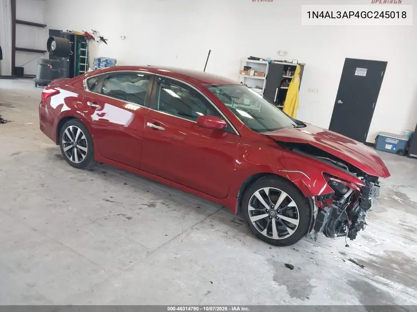 NISSAN ALTIMA 2016, VIN 1N4AL3AP4GC245018