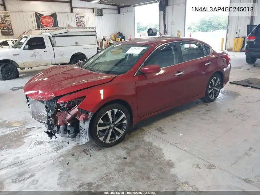 2016 NISSAN ALTIMA VIN 1N4AL3AP4GC245018 — фото 2