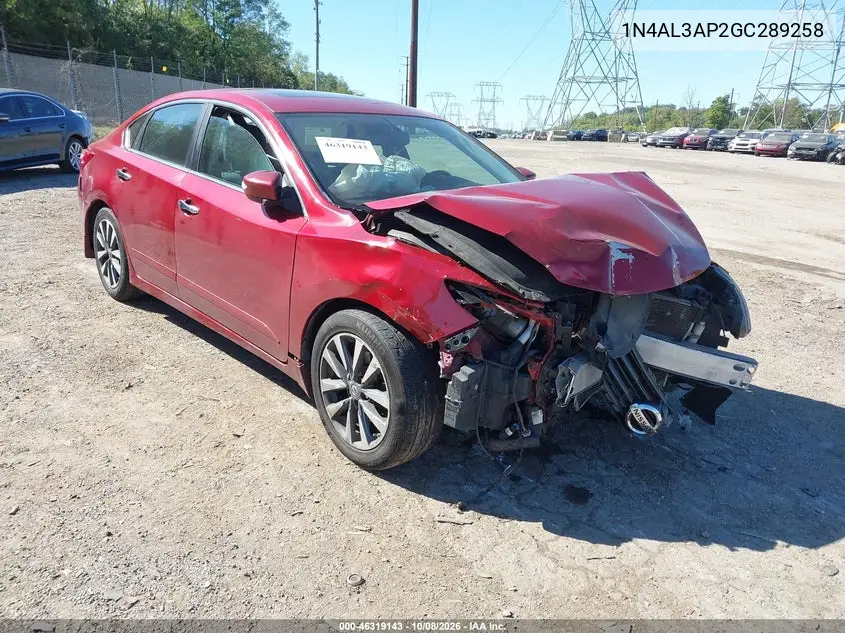 NISSAN ALTIMA 2016, VIN 1N4AL3AP2GC289258