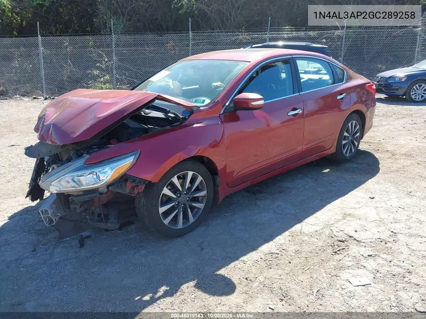 2016 NISSAN ALTIMA VIN 1N4AL3AP2GC289258 — фото 2