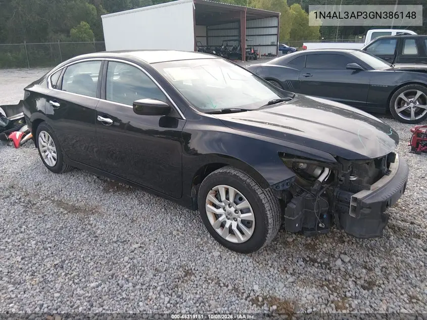 NISSAN ALTIMA 2016, VIN 1N4AL3AP3GN386148