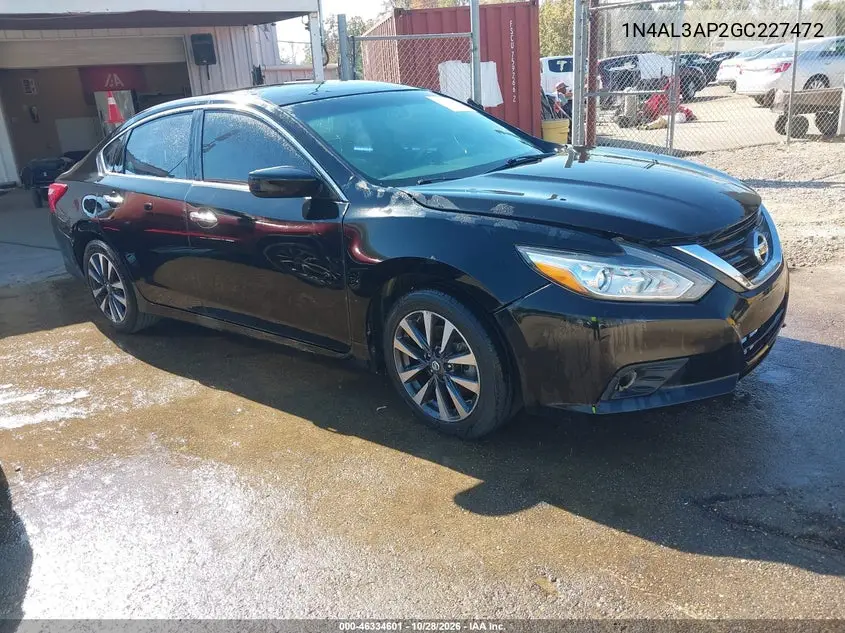 NISSAN ALTIMA 2016, VIN 1N4AL3AP2GC227472