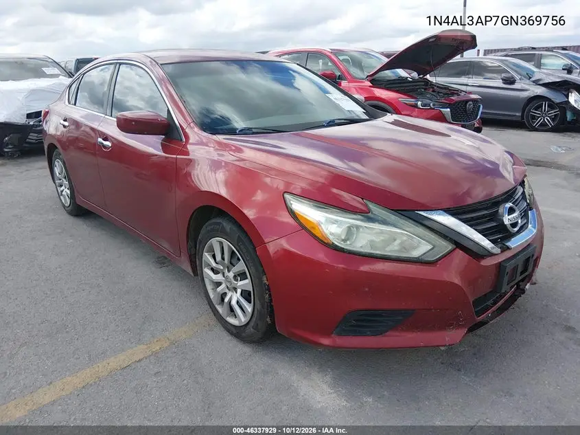 NISSAN ALTIMA 2016, VIN 1N4AL3AP7GN369756
