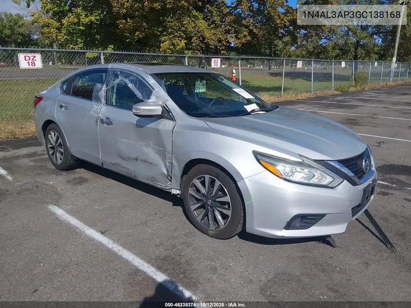 NISSAN ALTIMA 2016, VIN 1N4AL3AP3GC138168
