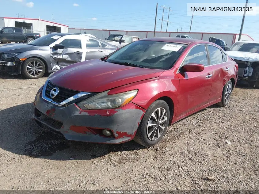 2016 NISSAN ALTIMA VIN 1N4AL3AP4GN343535 — фото 2