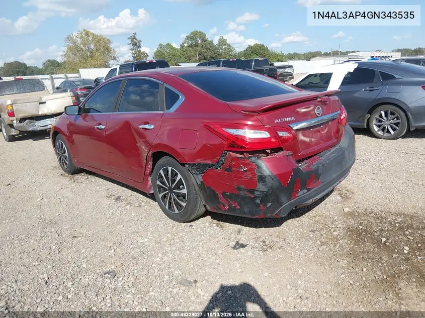 2016 NISSAN ALTIMA VIN 1N4AL3AP4GN343535 — фото 3
