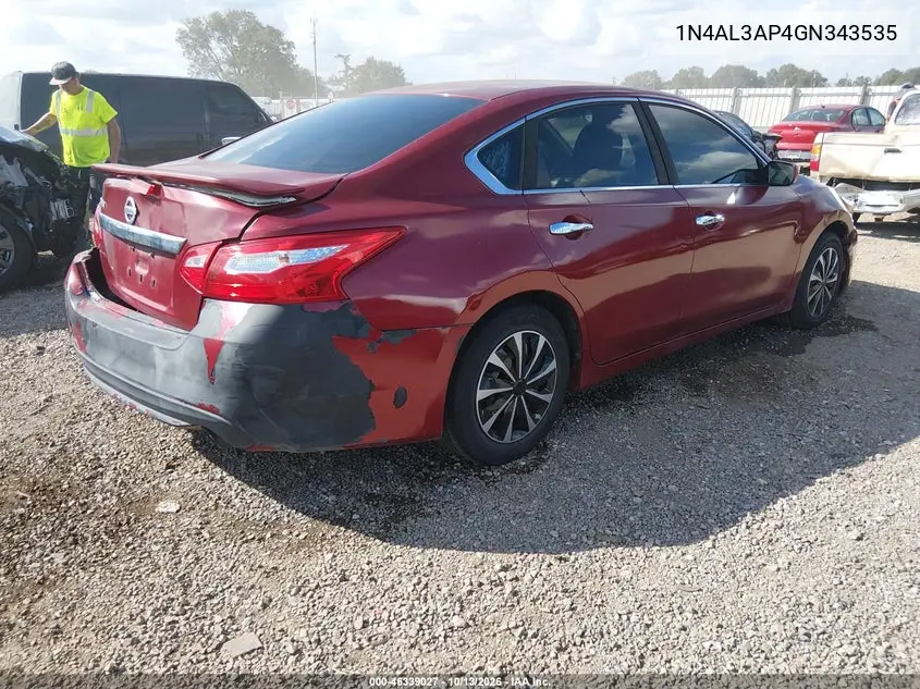 2016 NISSAN ALTIMA VIN 1N4AL3AP4GN343535 — фото 4