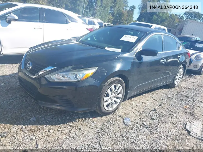 2016 NISSAN ALTIMA VIN 1N4AL3AP0GN364348 — фото 2