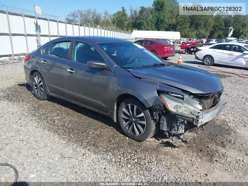 NISSAN ALTIMA 2016, VIN 1N4AL3AP8GC128302