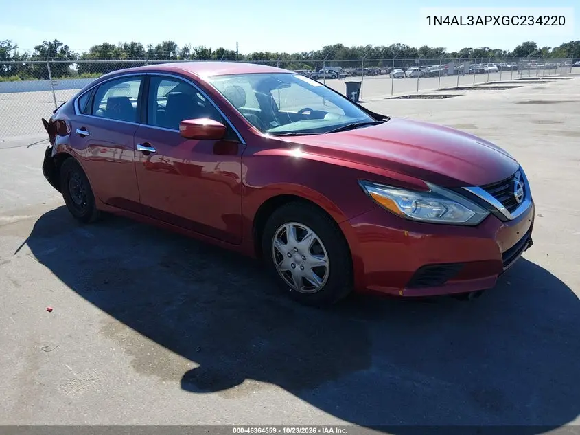 NISSAN ALTIMA 2016, VIN 1N4AL3APXGC234220