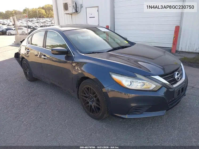 NISSAN ALTIMA 2016, VIN 1N4AL3AP8GC230750