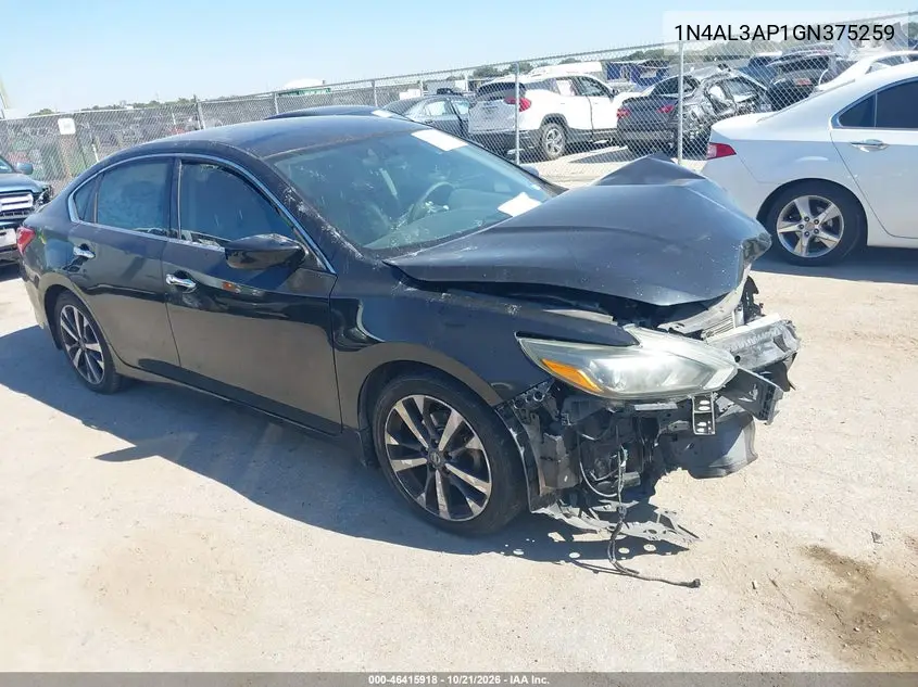 NISSAN ALTIMA 2016, VIN 1N4AL3AP1GN375259
