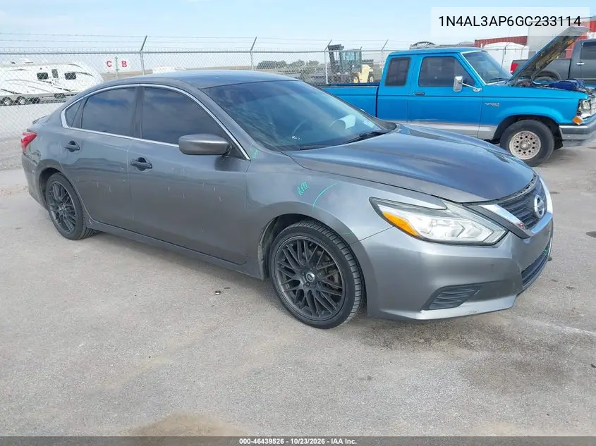 NISSAN ALTIMA 2016, VIN 1N4AL3AP6GC233114