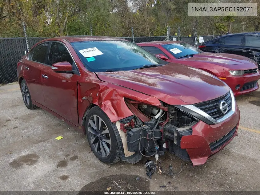 NISSAN ALTIMA 2016, VIN 1N4AL3AP5GC192071
