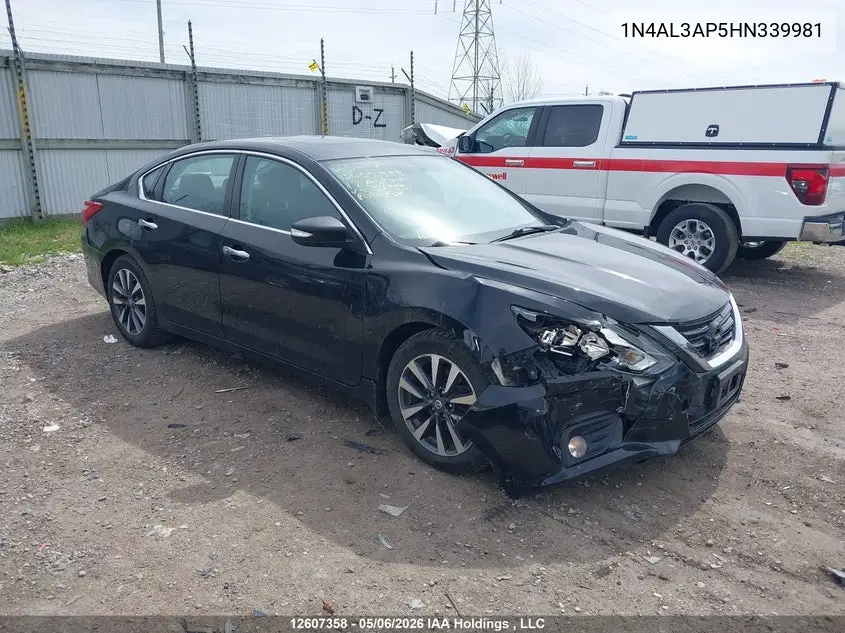 NISSAN ALTIMA 2017, VIN 1N4AL3AP5HN339981