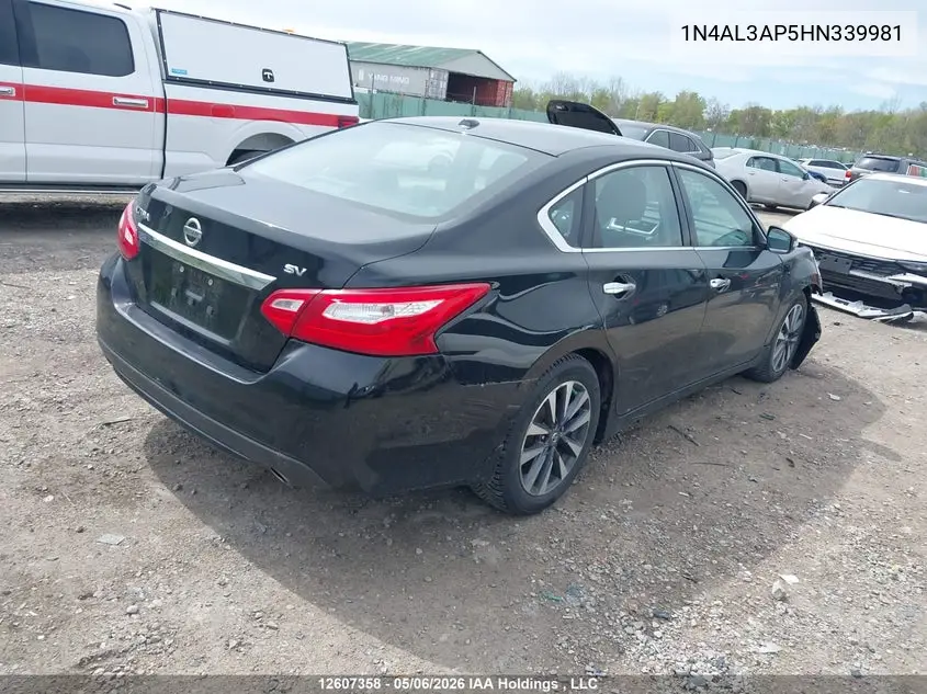 2017 NISSAN ALTIMA VIN 1N4AL3AP5HN339981 — фото 4