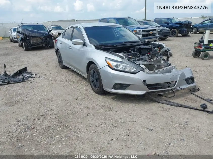 NISSAN ALTIMA 2017, VIN 1N4AL3AP2HN343776