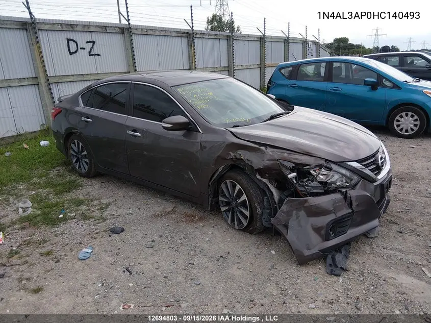 NISSAN ALTIMA 2017, VIN 1N4AL3AP0HC140493