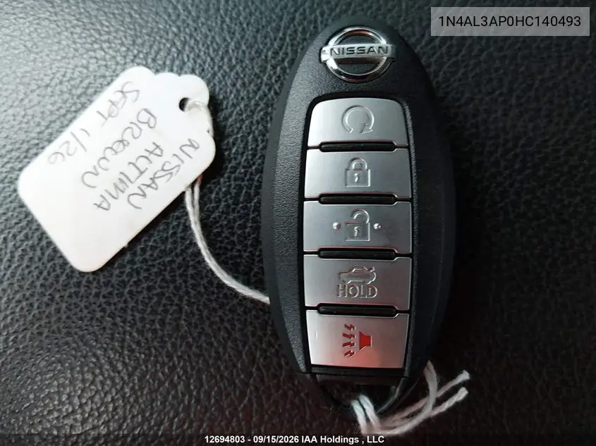 2017 NISSAN ALTIMA VIN 1N4AL3AP0HC140493 — фото 10
