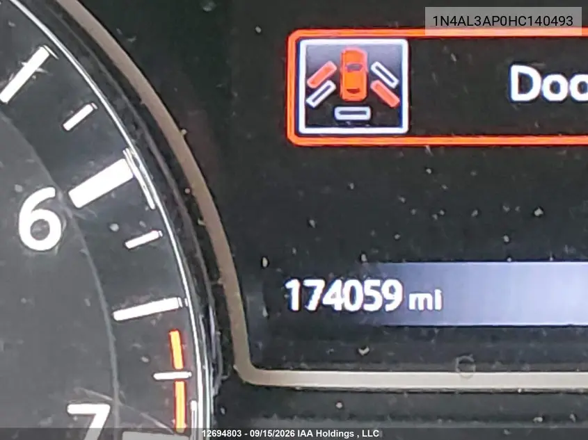 2017 NISSAN ALTIMA VIN 1N4AL3AP0HC140493 — фото 14