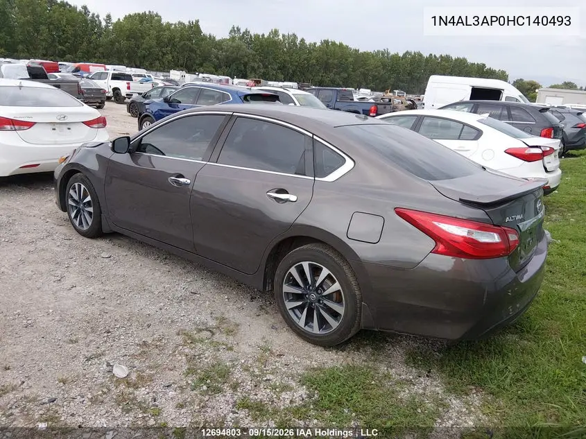 2017 NISSAN ALTIMA VIN 1N4AL3AP0HC140493 — фото 3