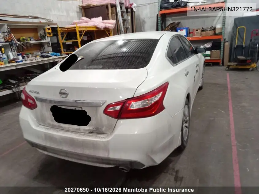 2017 NISSAN ALTIMA VIN 1N4AL3AP5HN321772 — фото 4
