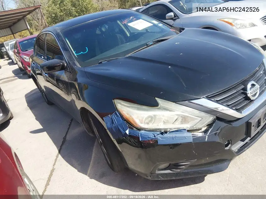 NISSAN ALTIMA 2017, VIN 1N4AL3AP6HC242526