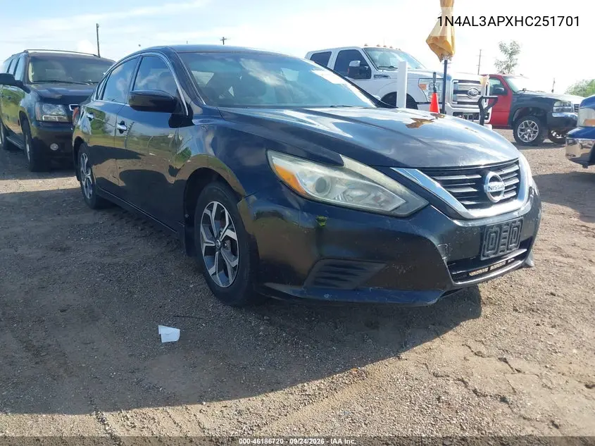 NISSAN ALTIMA 2017, VIN 1N4AL3APXHC251701