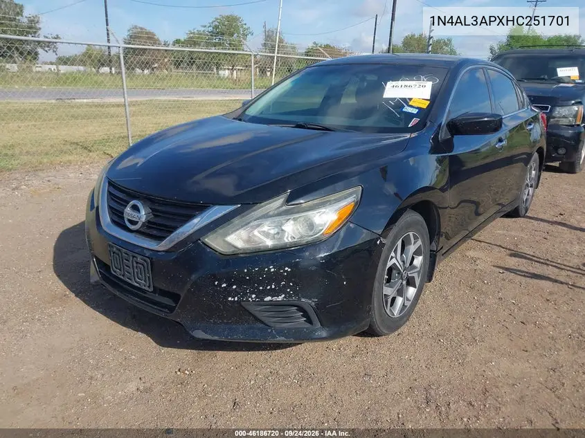 2017 NISSAN ALTIMA VIN 1N4AL3APXHC251701 — фото 2