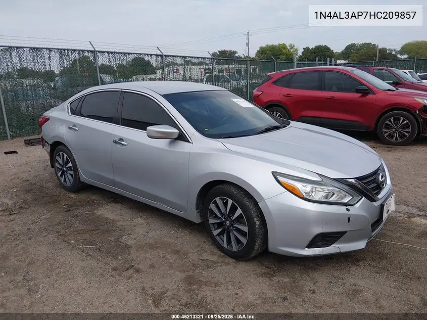 NISSAN ALTIMA 2017, VIN 1N4AL3AP7HC209857