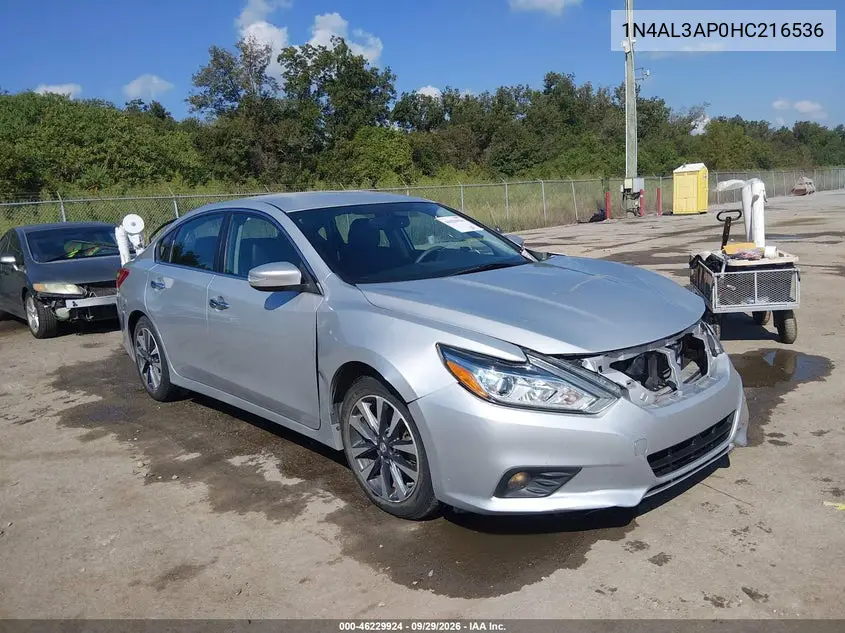 NISSAN ALTIMA 2017, VIN 1N4AL3AP0HC216536