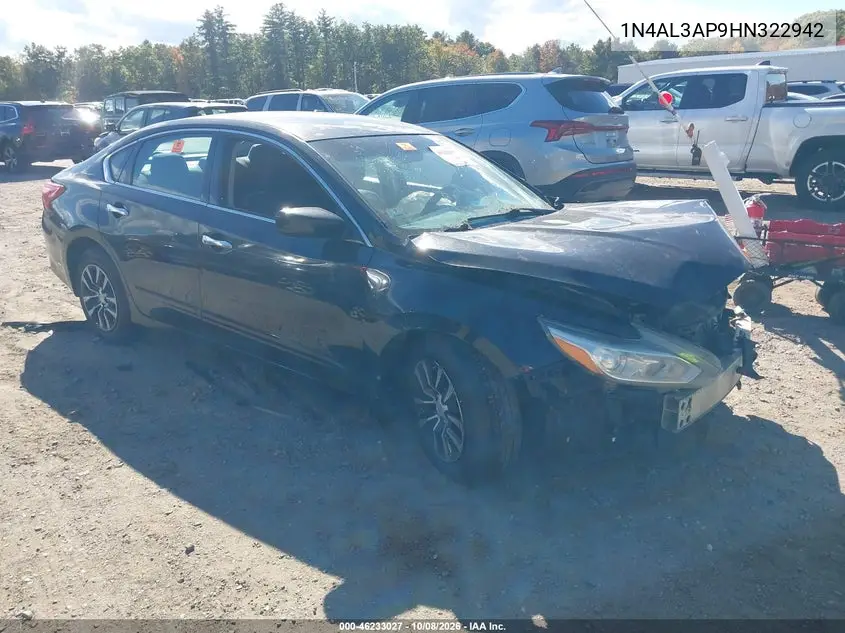 NISSAN ALTIMA 2017, VIN 1N4AL3AP9HN322942