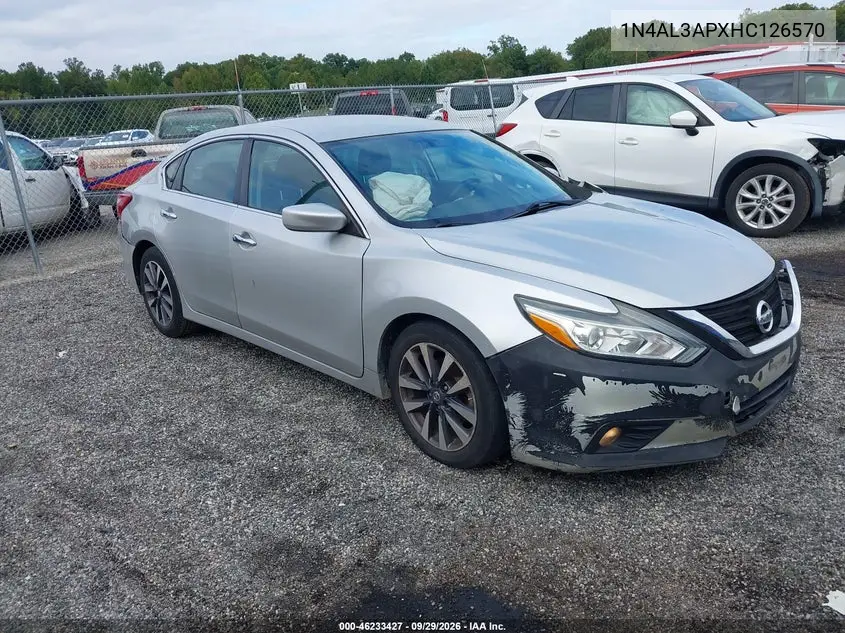 NISSAN ALTIMA 2017, VIN 1N4AL3APXHC126570