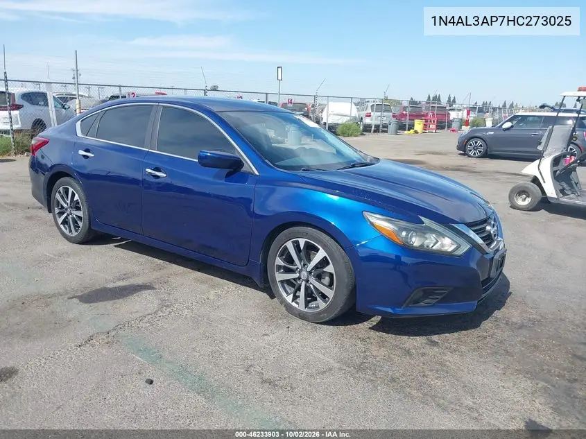 NISSAN ALTIMA 2017, VIN 1N4AL3AP7HC273025