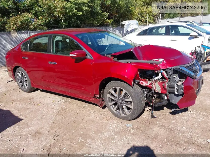 NISSAN ALTIMA 2017, VIN 1N4AL3AP8HC242706