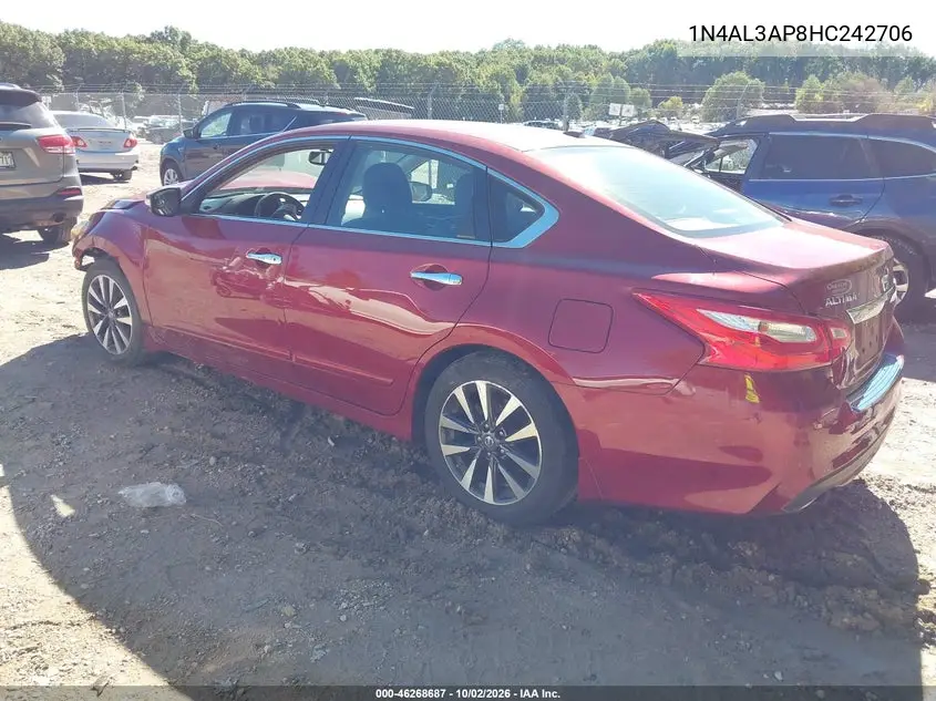 2017 NISSAN ALTIMA VIN 1N4AL3AP8HC242706 — фото 3