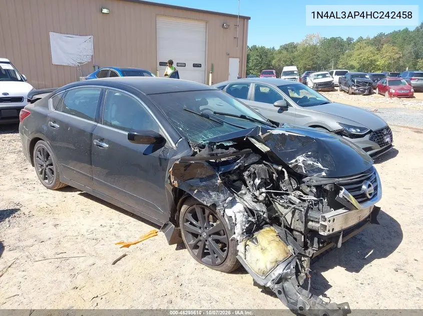 NISSAN ALTIMA 2017, VIN 1N4AL3AP4HC242458