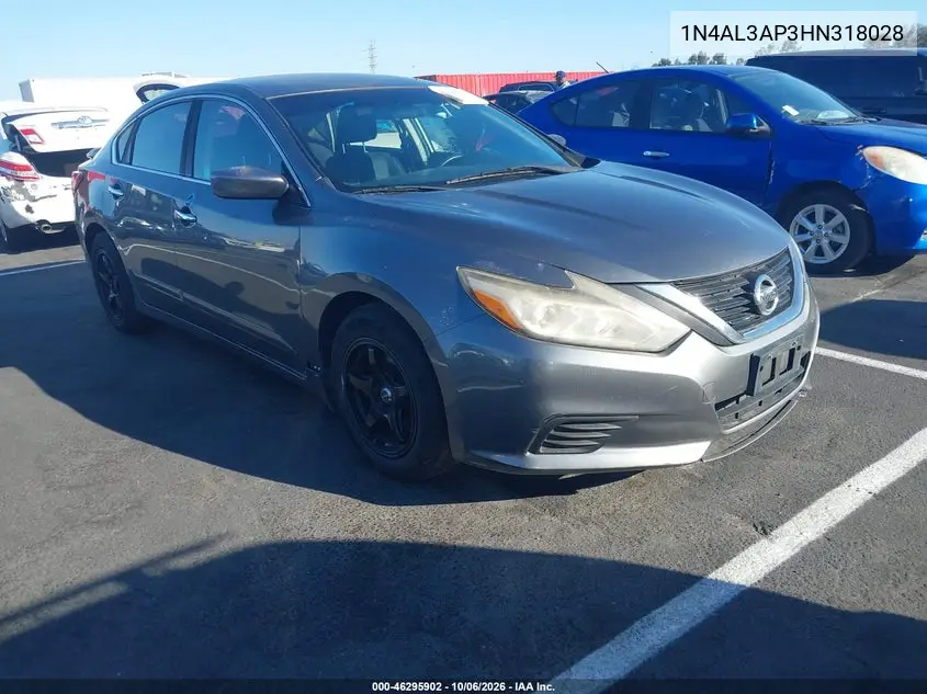 NISSAN ALTIMA 2017, VIN 1N4AL3AP3HN318028