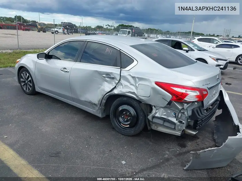 2017 NISSAN ALTIMA VIN 1N4AL3APXHC241136 — фото 3