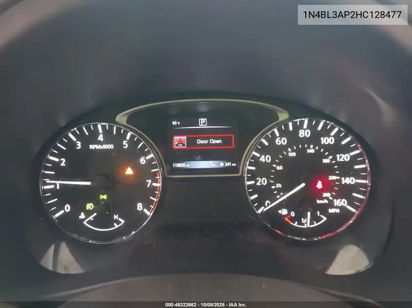 2017 NISSAN ALTIMA VIN 1N4BL3AP2HC128477 — фото 7