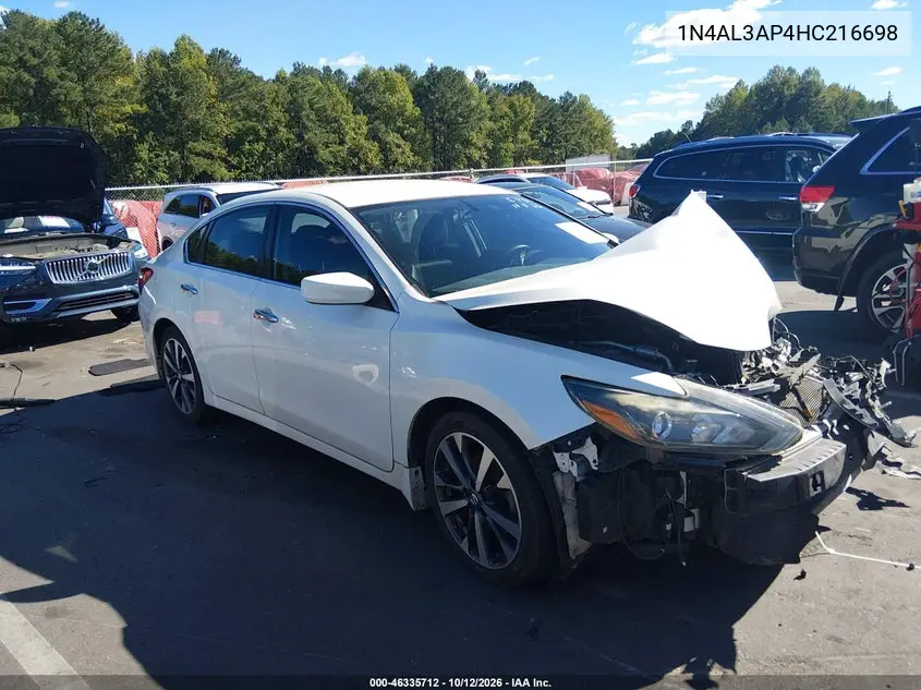 NISSAN ALTIMA 2017, VIN 1N4AL3AP4HC216698